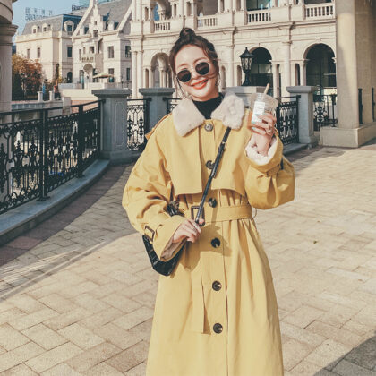 Loose Lamb Wool Coat Women's Winter Long Over The Knee