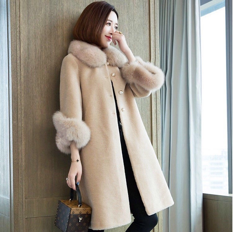 Women's Casual Sheep Shearing Coat Mid-length — изображение 8
