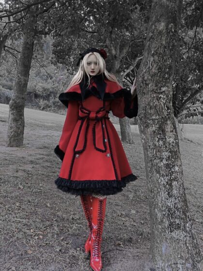 Christmas Sacrificial Gothic Style Dark Women's Cloak