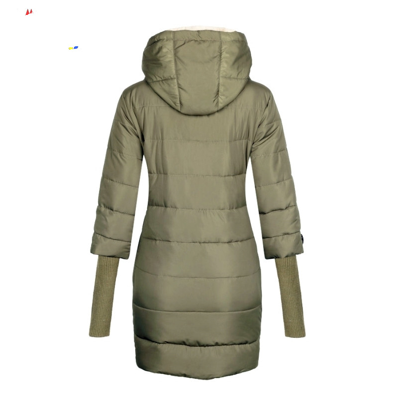 Winter Jacket Women Hooded Cotton Parka Long Coat Plus Size — изображение 5