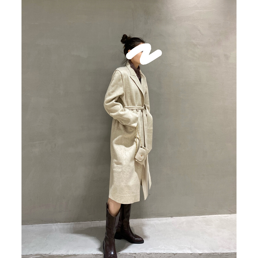 Temperament Windbreaker Women's Long Coat Autumn Coat - Image 3