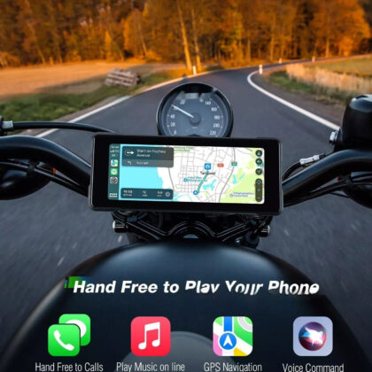 6.86-inch Motorcycle Driving Recorder HD Dual Lens Projection Screen Navigation