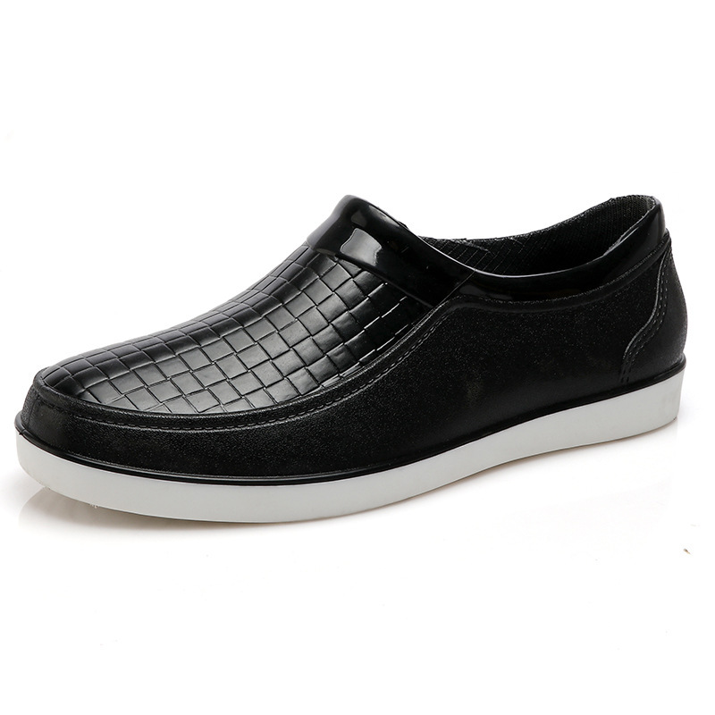 Waterproof Men's Low-top Soft-soled Fashion Short Rain Boots - Image 5