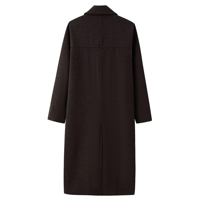 Double-breasted Wool Coat For Women - Image 2