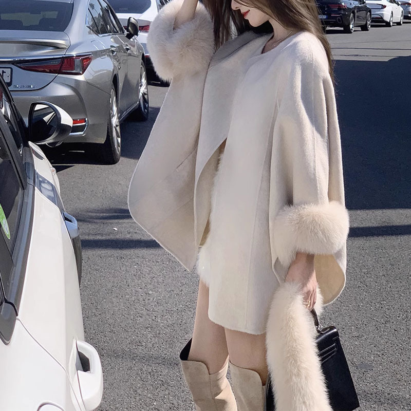 Women's Wool Coat Temperament Long Sleeve Korean Style Fashionable Jacket Retro Slim Solid Color Coat - Image 3