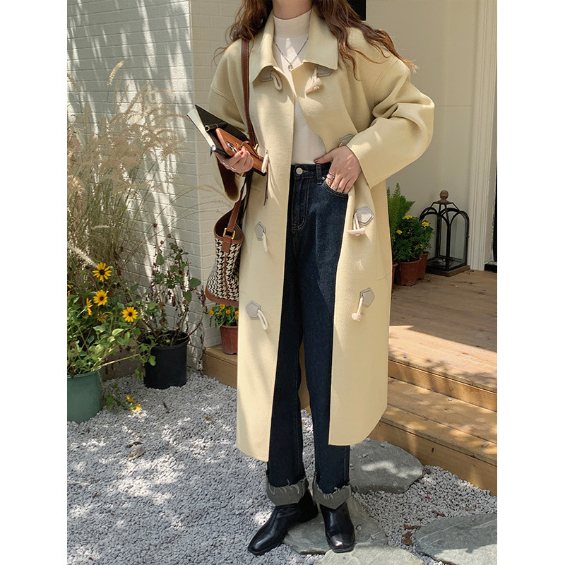 Loose Fashion Casual Woolen Mid-length Coat — изображение 5