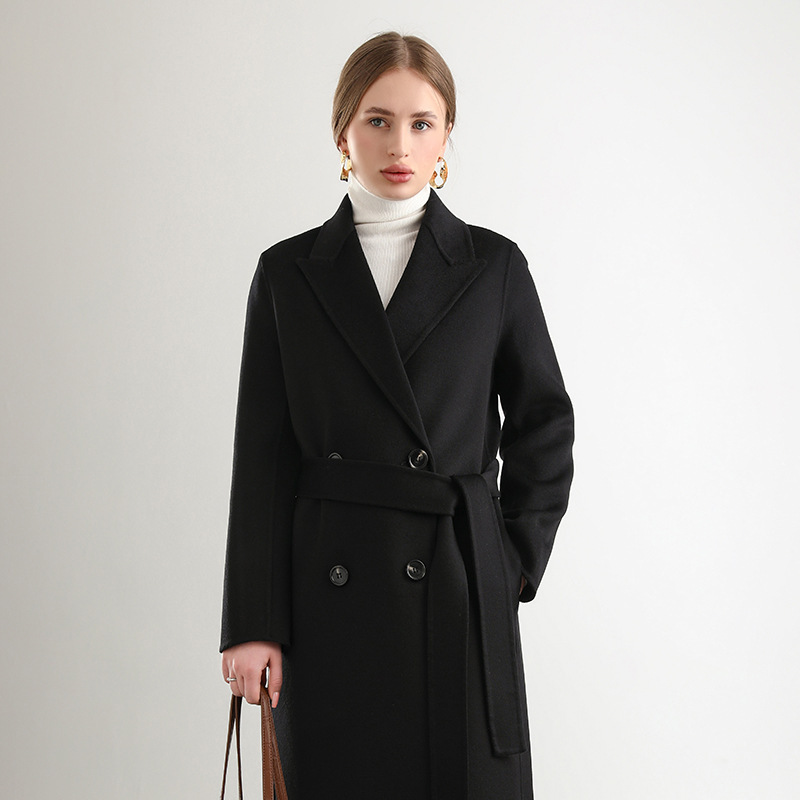 Women's Mid-length Woolen Wool Overcoat Coat - Image 10