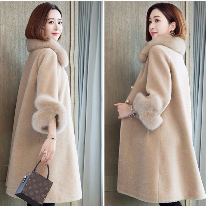 Women's Casual Sheep Shearing Coat Mid-length — изображение 5