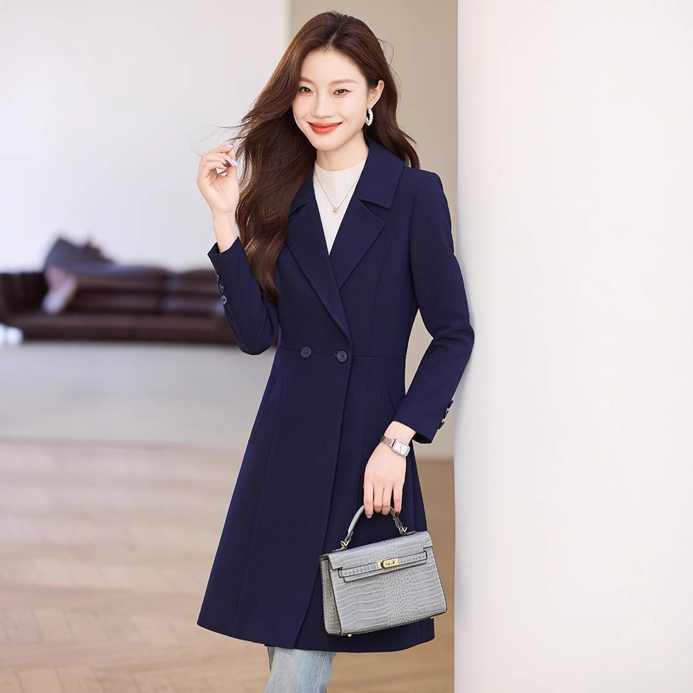 Black Suit Trench Coat Coat For Women Autumn - Image 4