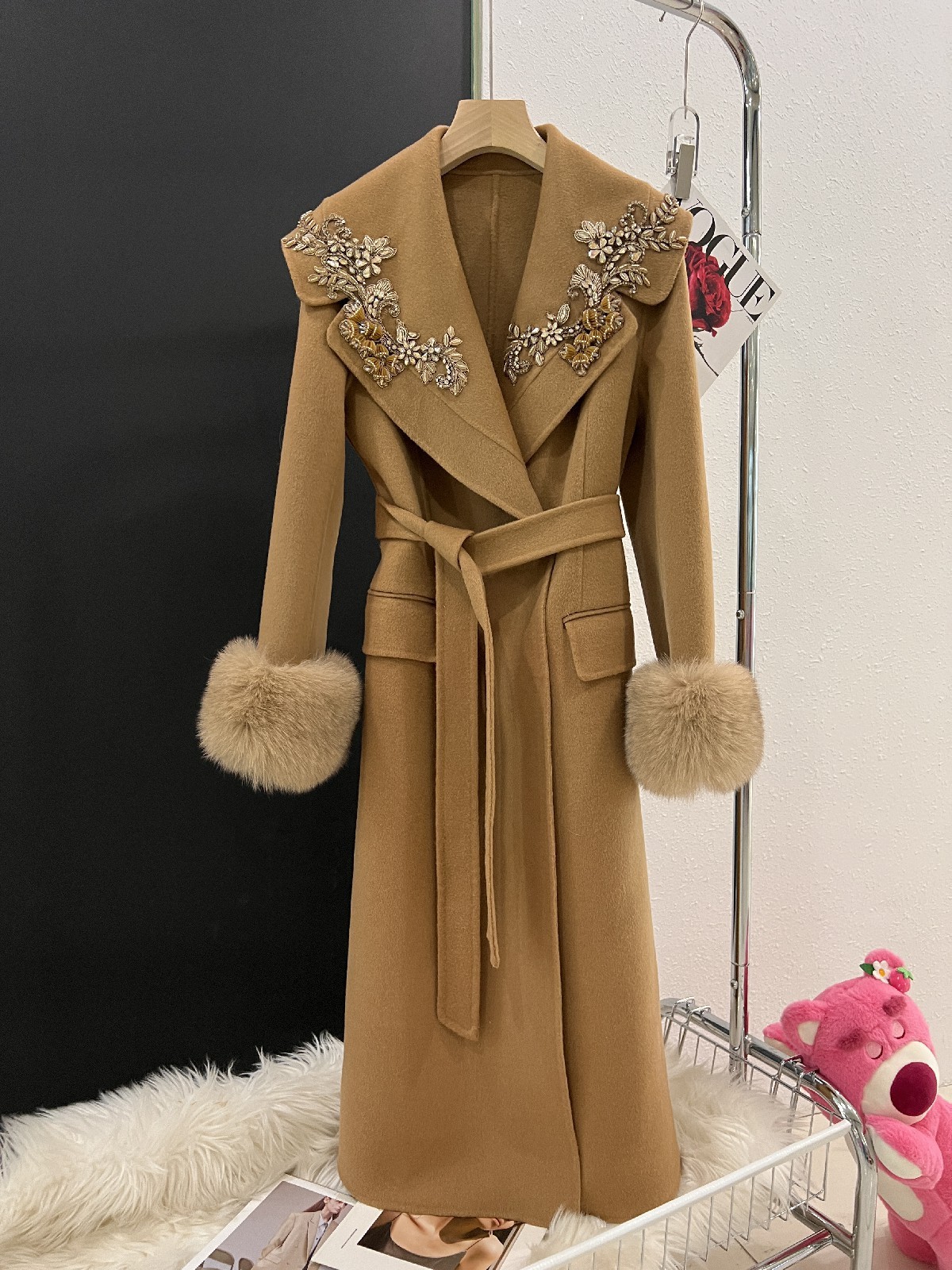 Autumn And Winter Cashmere Wool Reversible Woolen Coat Women's Long - Image 7
