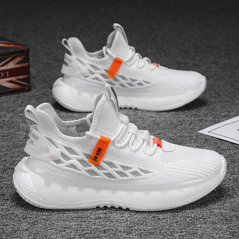 Men's Fashion Casual Fly Woven Mesh Breathable Platform Sneaker - Image 6