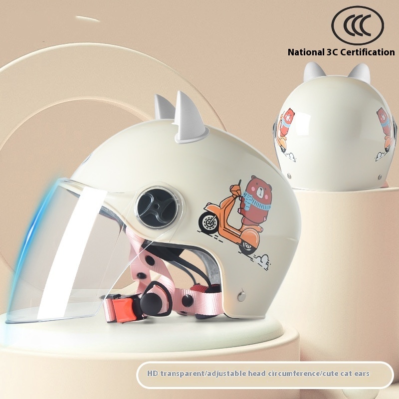 3C Certified Children's Helmet Boys Summer Girls Electric Car - Image 4