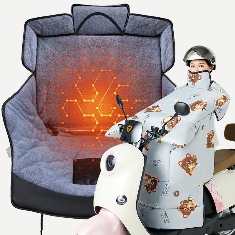 Windshield Winter Thick Windshield Winter Extra Thick Band Leg Blocking Windshield Electric Car Winter Fleece-lined Thickened Quilt - Image 5