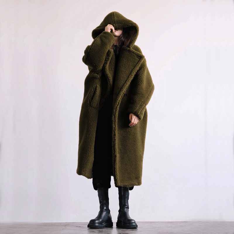 Autumn And Winter Casual Faux Fur Coat Women's Coat Mid-length Coat - Image 5