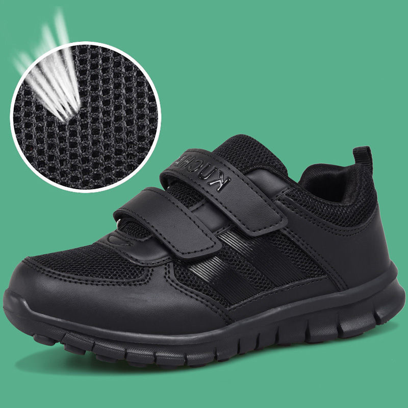 Boys' Shoes, Black Sports Shoes, Waterproof, Non-slip, Deodorant, Children's Black Shoes - Image 3