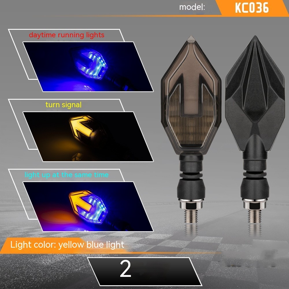 Motorcycle Arrow-shaped Light Guide Two-color LED Turn Signal Daytime Running Lamp - Image 5