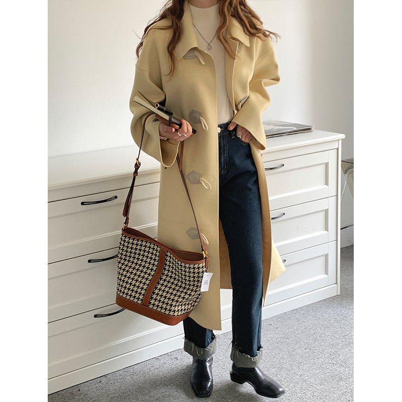 Loose Fashion Casual Woolen Mid-length Coat — изображение 3