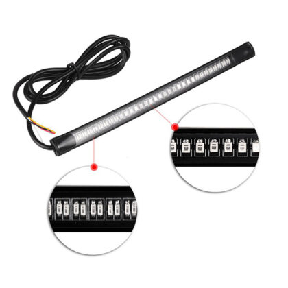 Motorcycle LED Brake Light Two-color Steering Waterproof  Bar License Plate Auxiliary