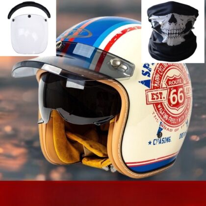 Motorcycle Helmet Motorcycle Helmet Men's And Women's Electric Car Built-in Goggles