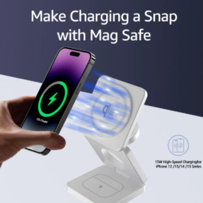 Qi2 3-in-1 Magnetic Foldable Wireless Charger