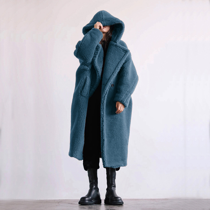 Autumn And Winter Casual Faux Fur Coat Women's Coat Mid-length Coat - Image 6