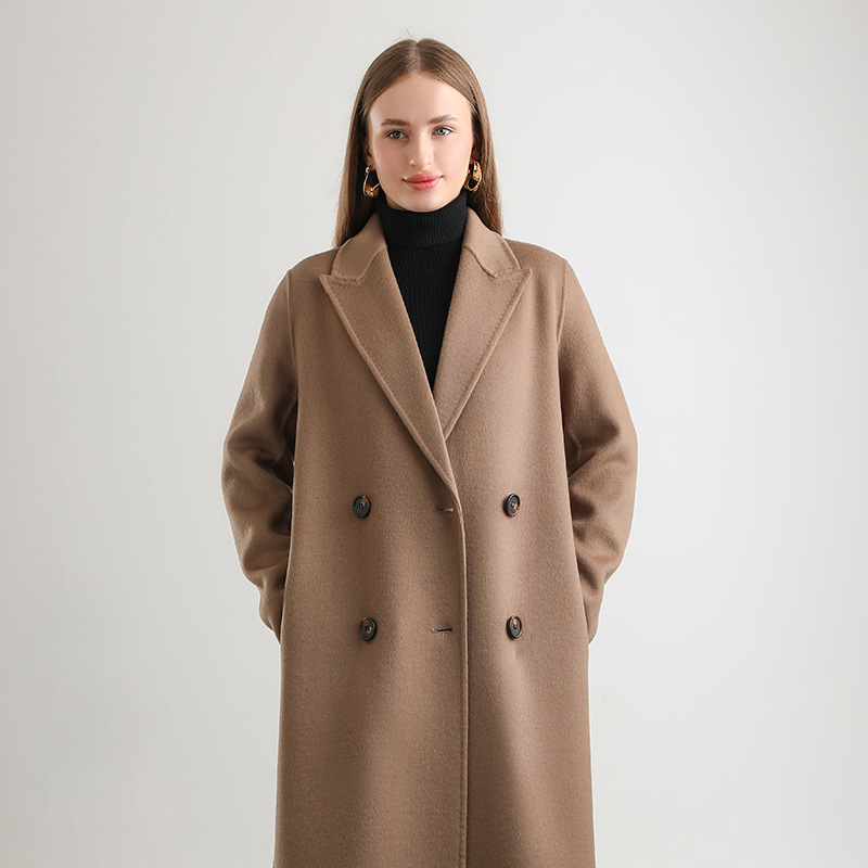 Women's Mid-length Woolen Wool Overcoat Coat - Image 2