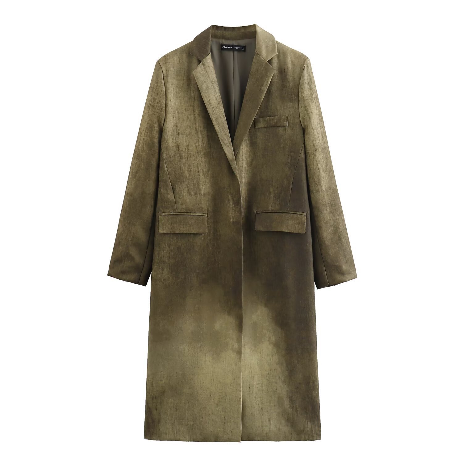 Women's Fashion Casual Tie-dye Long Coat - Image 7