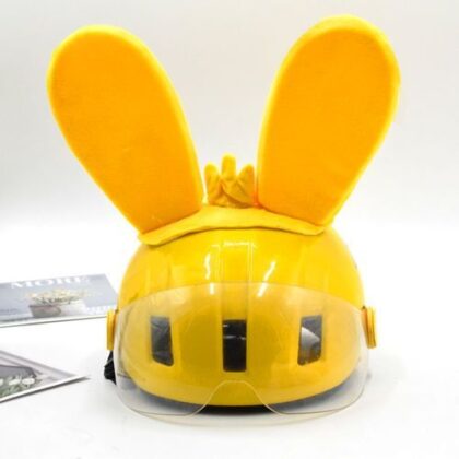 Rabbit Glow Ears Locomotive Ski Helmet Ornaments Velcro Bottom