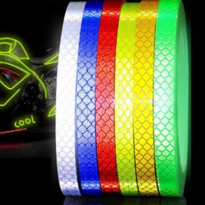 Solid Color Crystal Color Lattice Motorcycle Night Warning Reflective Stripe