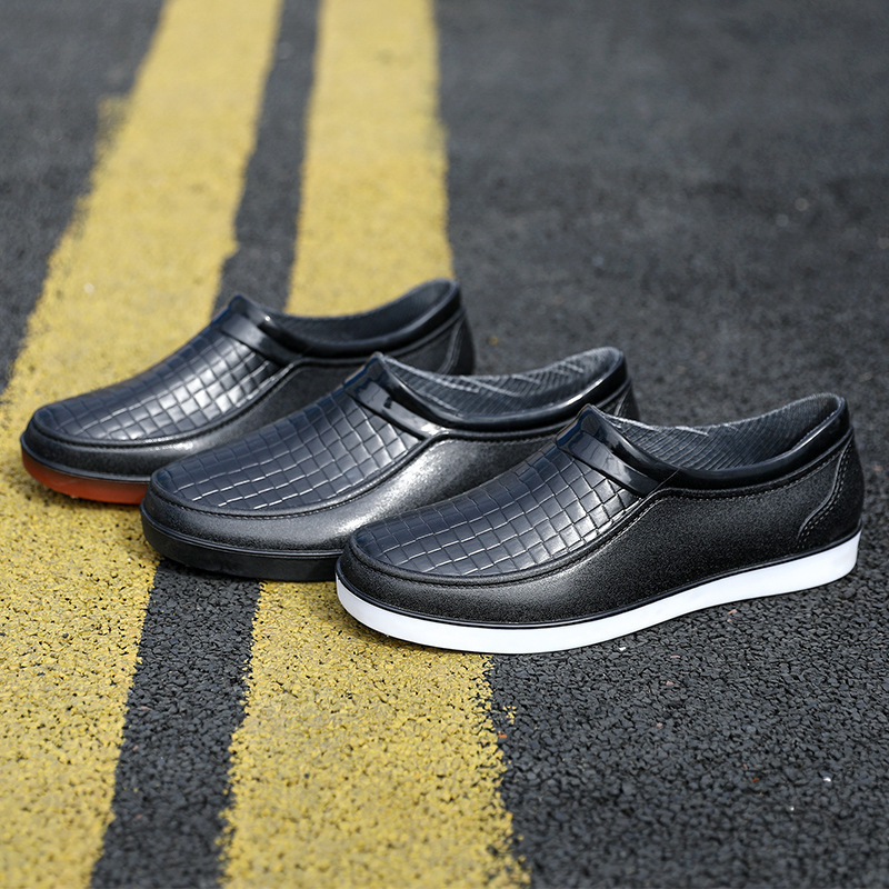 Waterproof Men's Low-top Soft-soled Fashion Short Rain Boots - Image 3