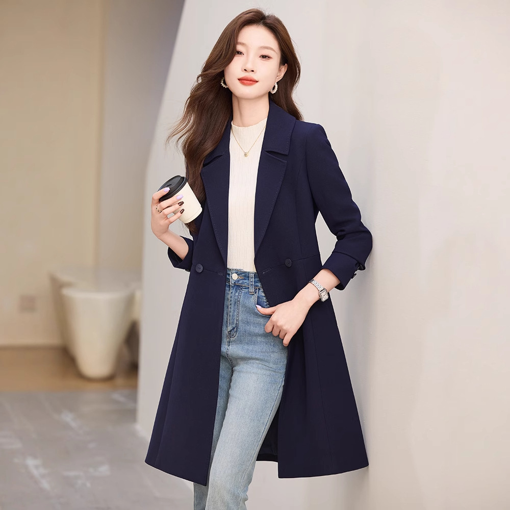 Black Suit Trench Coat Coat For Women Autumn - Image 2