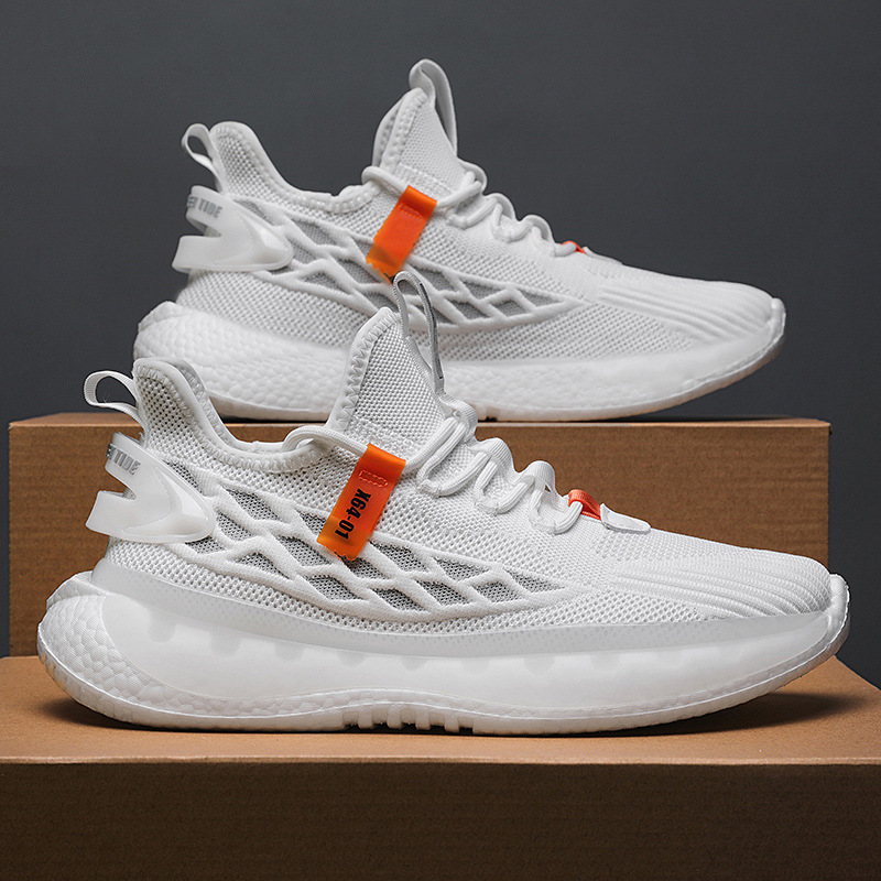 Men's Fashion Casual Fly Woven Mesh Breathable Platform Sneaker - Image 3