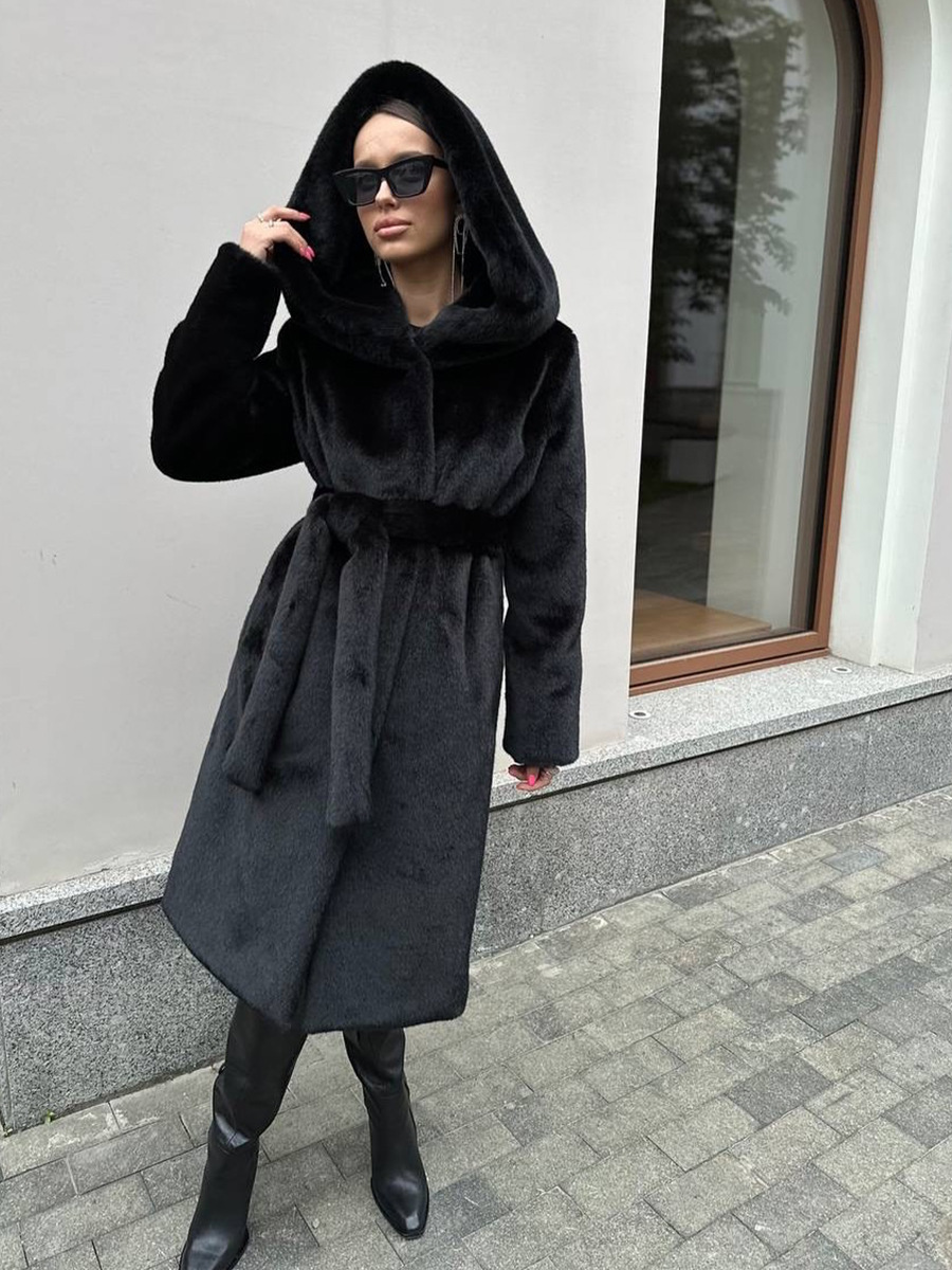 Long Hooded Coat For Women — изображение 5