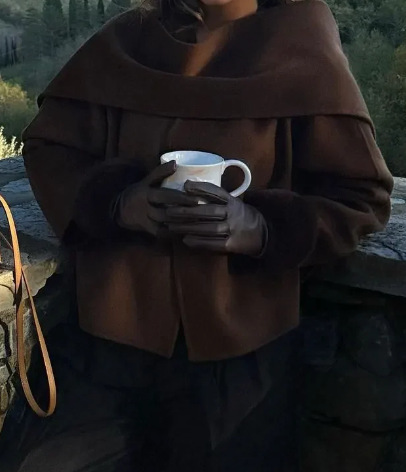 Woolen Coat Lazy And Loose Shawl Comfort And Casual Eye-catching Solid Color Coat – Bild 6