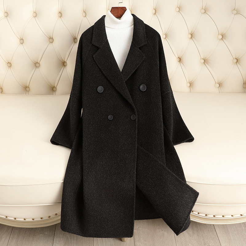 Double-sided Wool Overcoat Women's Mid-length Woolen Coat - Image 6