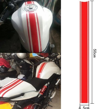 Motorcycle Sticker DIY Gas Tank Lid Reflective Paper With Pinstripes - Image 3