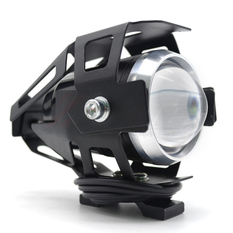 Waterproof LED Motorcycle Headlights Auxiliary Lamp Spotlight High Power U5 12V