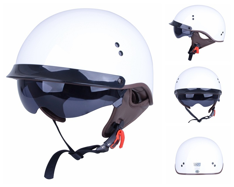 Retro Motorcycle Four-season Men's Harley Riding Helmet - Image 3