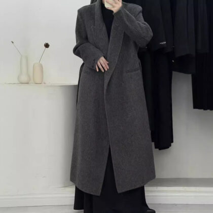 Women's Shoulder Width Loose Double-sided Wool Overcoat