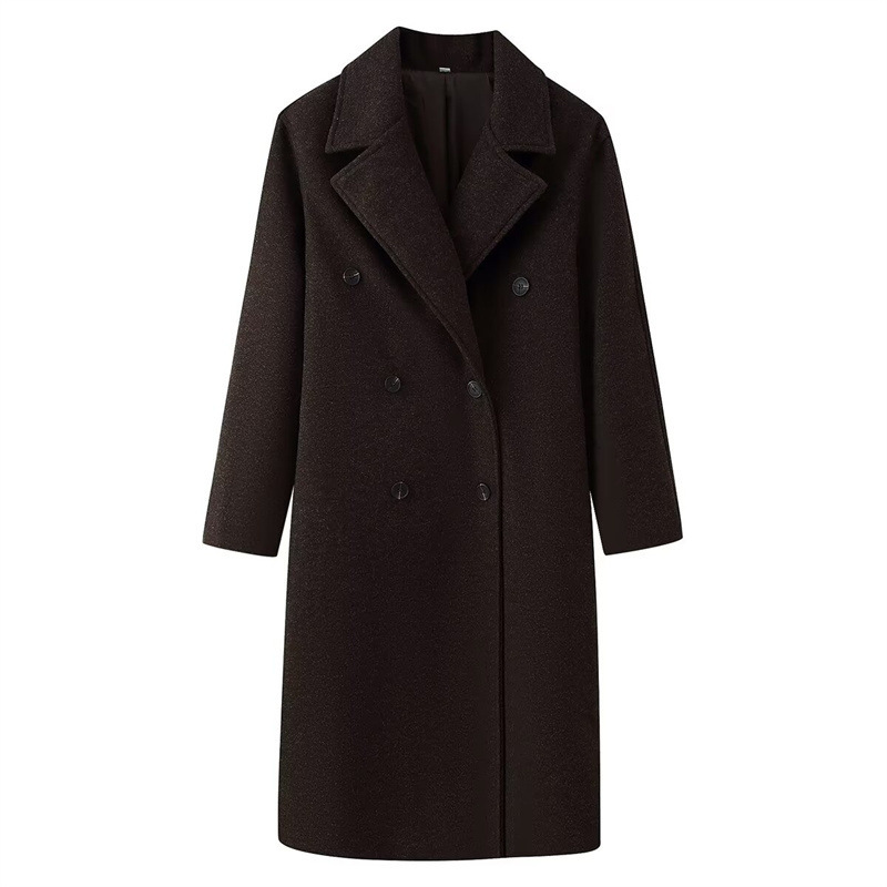 Double-breasted Wool Coat For Women - Image 5