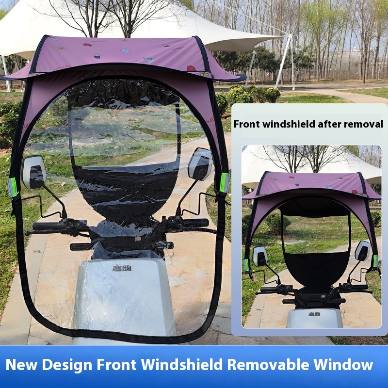 Canopy Battery Car Four Seasons Universal Motorcycle Sun Protection Sunshade - Image 5