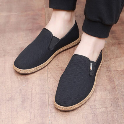 Old Beijing Cloth Shoes Men's Breathable One Pedal Lazy Shoes