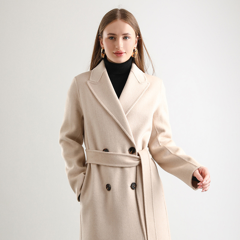 Women's Mid-length Woolen Wool Overcoat Coat - Image 8