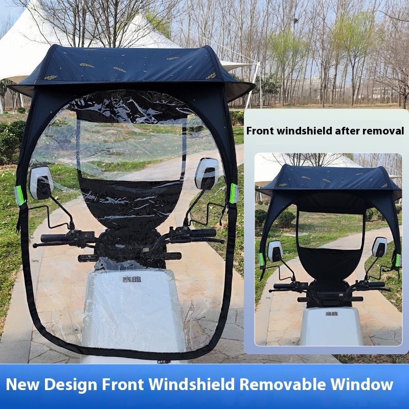 Canopy Battery Car Four Seasons Universal Motorcycle Sun Protection Sunshade - Image 7