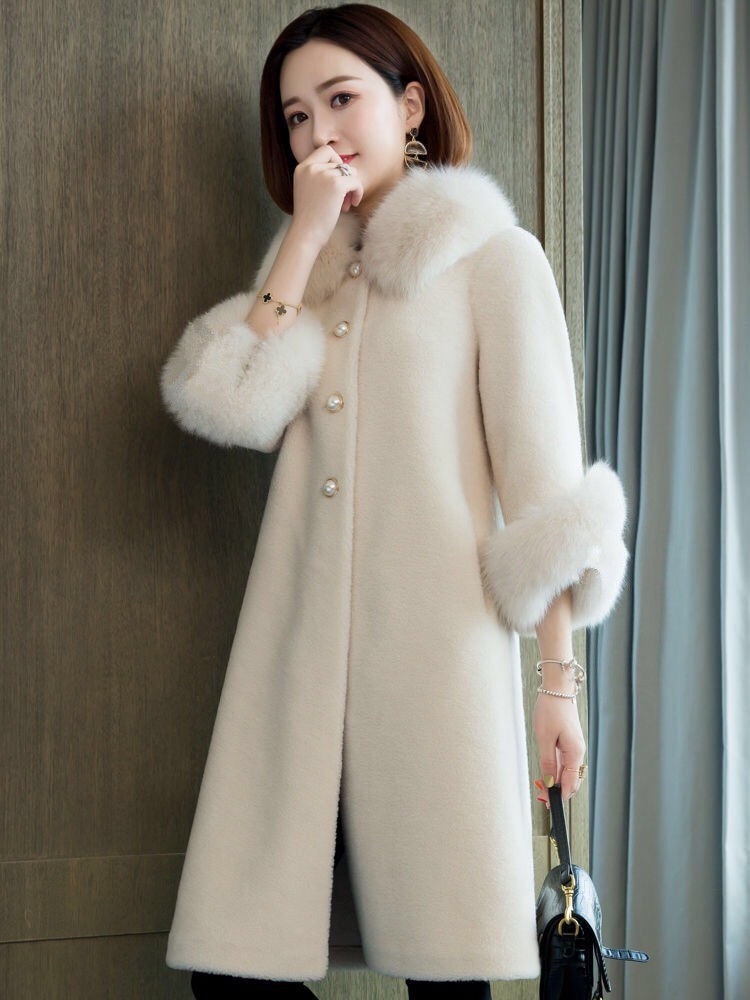 Women's Casual Sheep Shearing Coat Mid-length — изображение 2