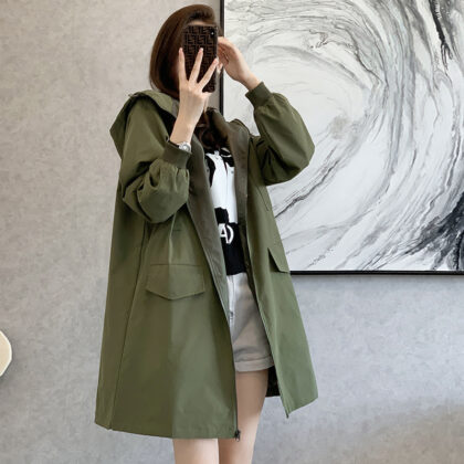 Loose Mid-length Hong Kong Style Coat