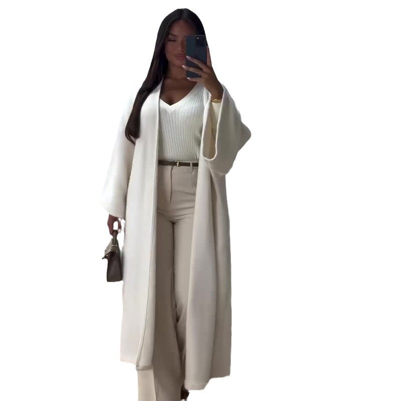 Autumn New Lazy Wind Loose Mid-length Cardigan Coat - Image 4