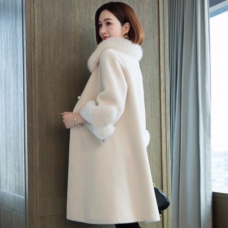 Women's Casual Sheep Shearing Coat Mid-length — изображение 4