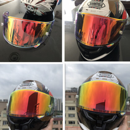 Suitable For RYD Helmet Electroplating Lens Full Face Helmet Sunscreen Lens Antifog Set
